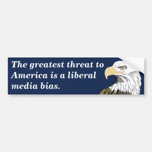 Liberal Media Bias Smith Bumper Sticker