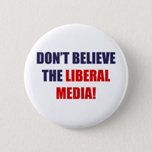 Liberal Media Pinback Button