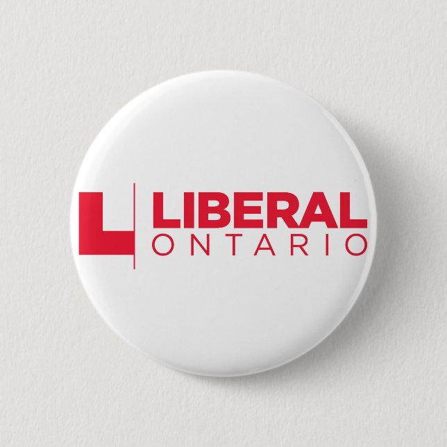 Liberal Ontario Party Logo Pinback Button (Front)