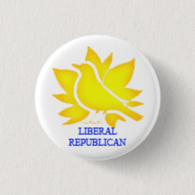 Liberal Republican Pinback Button (Front)