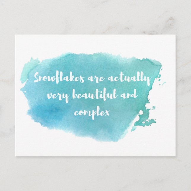 Liberal Snowflake Postcard (Front)