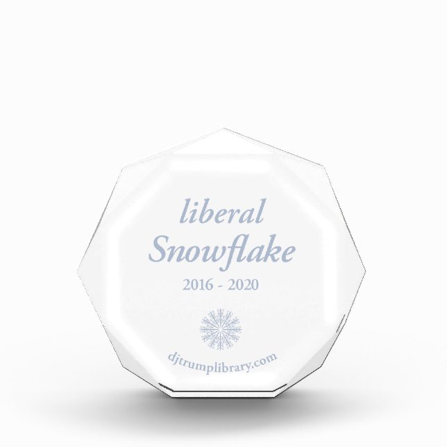 "Liberal Snowflake" Small Octagonal Award (Front)