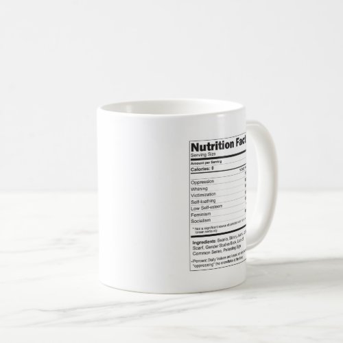 LIBERAL TEARS MUG WITH FUNNY SUPPLEMENT FACTS