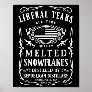 Liberal Tears Shirt Funny Republican Conservative Poster