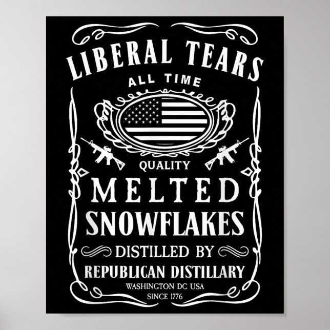 Liberal Tears Shirt Funny Republican Conservative Poster (Front)