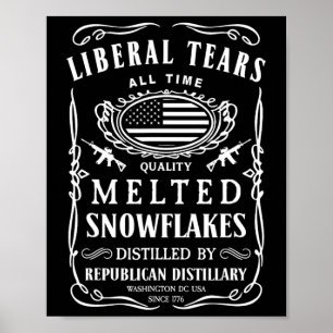 Liberal Tears Shirt Funny Republican Conservative Poster