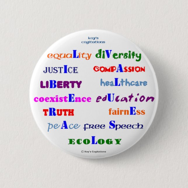 Liberal Values Button (Front)