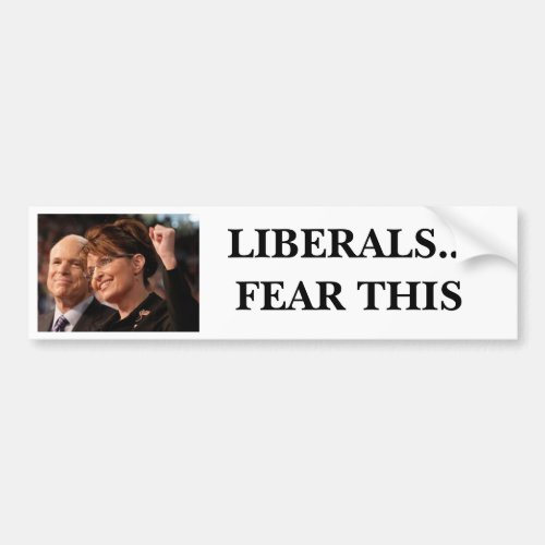 LiberalsFear This Bumper Sticker