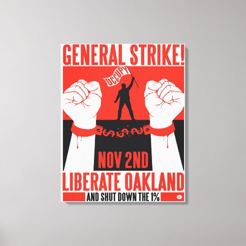 Liberate Oakland Occupy Wall Street Wrapped Canvas