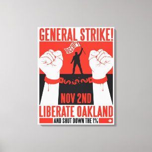 Liberate Oakland Occupy Wall Street Wrapped Canvas Print