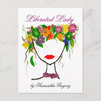 Liberated Lady Print Postcard