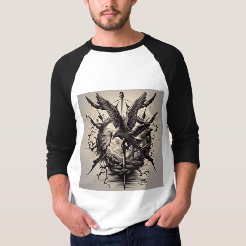 Liberation Dove and Serpent Tattoo_Inspired T_Shi T_Shirt