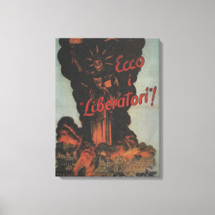 liberators Propaganda Poster Canvas Print