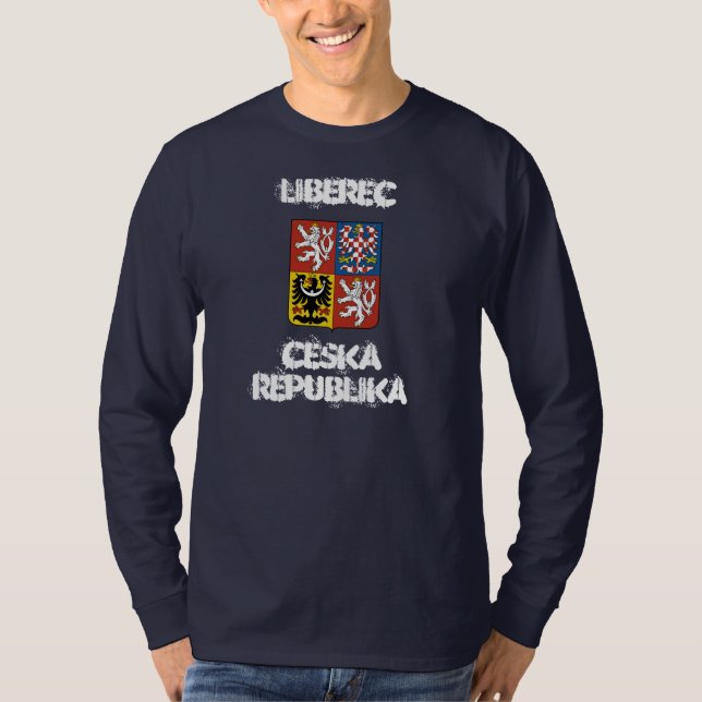 Liberec, Czech Republic with coat of arms T-Shirt (Front)