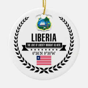 Liberia Ceramic Ornament