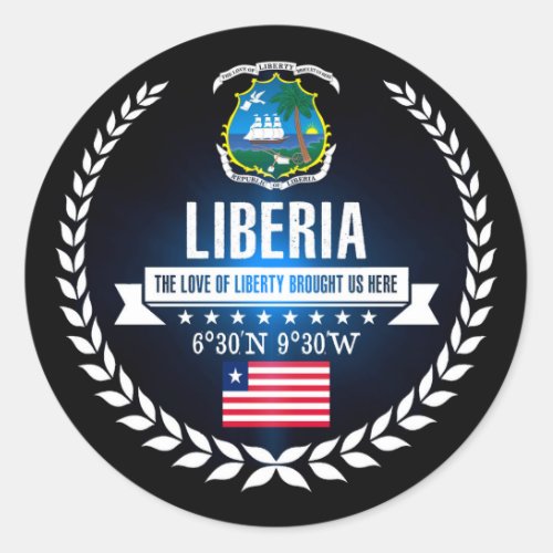 Liberia Classic Round Sticker