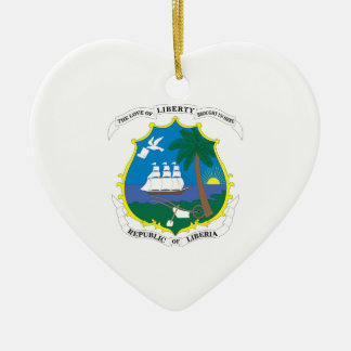 Liberia Coat of Arms Ceramic Ornament