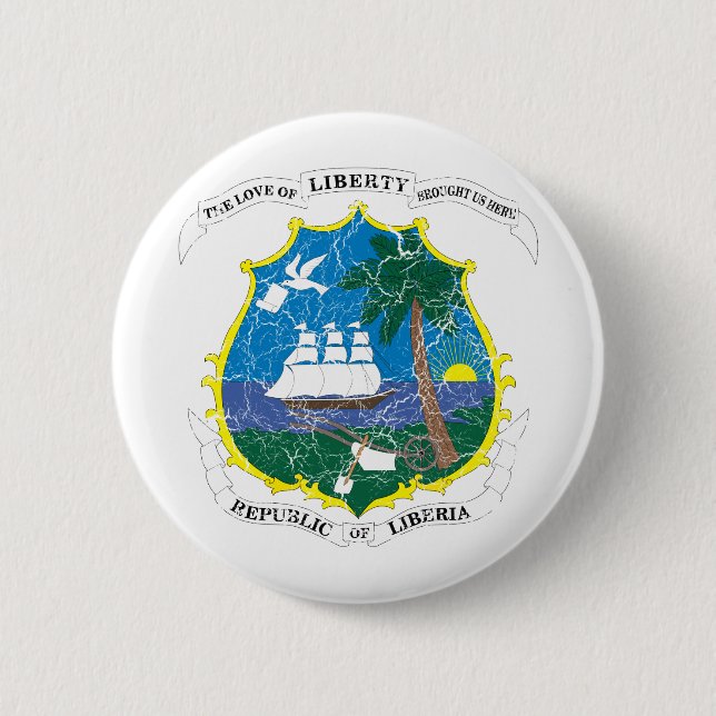 Liberia Coat Of Arms Pinback Button (Front)