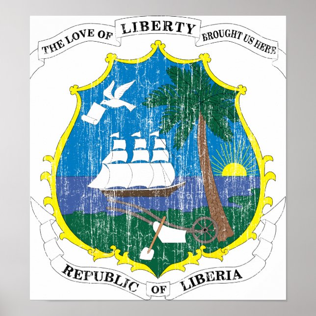 Liberia Coat Of Arms Poster (Front)