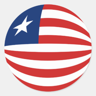 Liberia Fisheye Flag Sticker