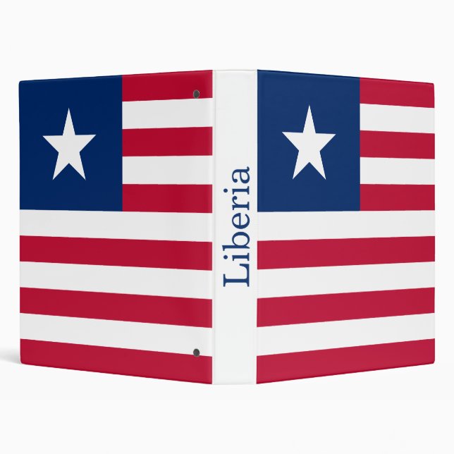 Liberia Flag 3 Ring Binder (Background)