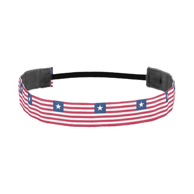 Liberia Flag Athletic Headband (Front)