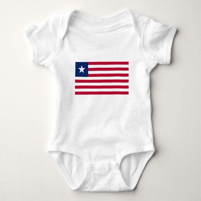 Liberia Flag Baby Bodysuit (Front)