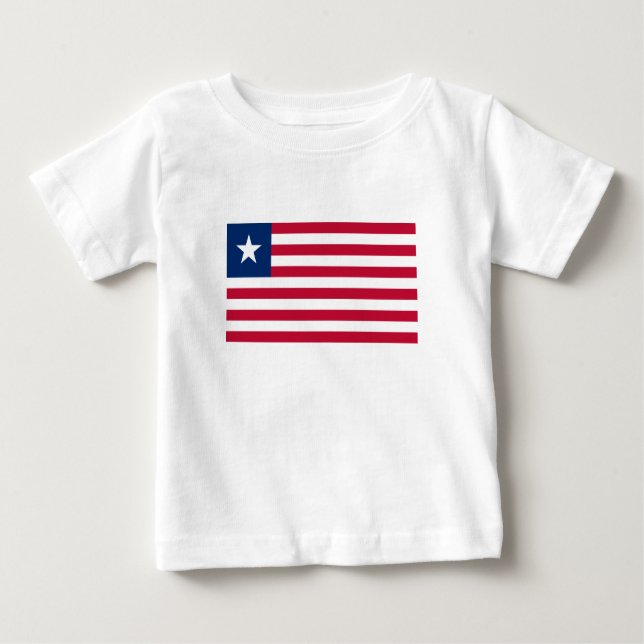 Liberia Flag Baby T-Shirt (Front)