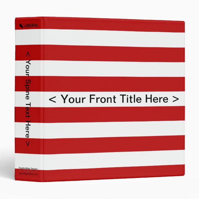 Liberia Flag Binder (Front/Spine)