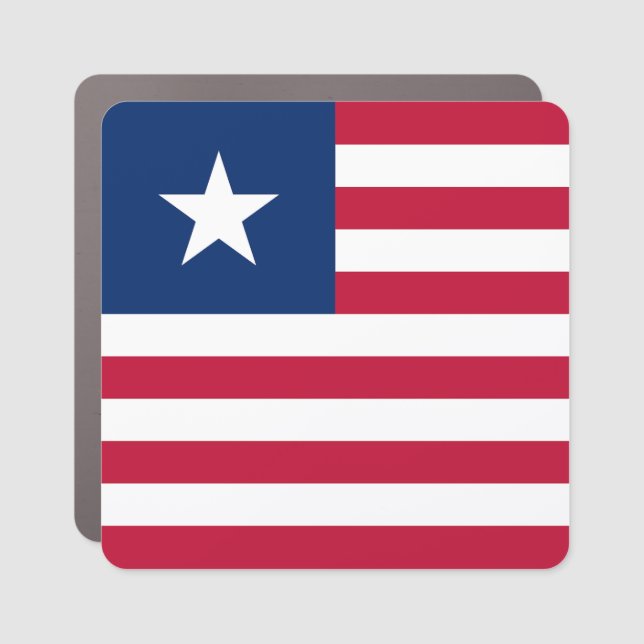 Liberia Flag Car Magnet (Front)