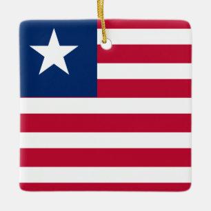 Liberia Flag Ceramic Ornament