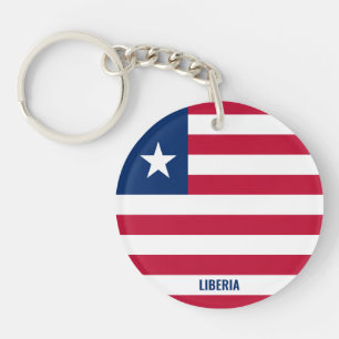 Liberia Flag Charming Patriotic Keychain