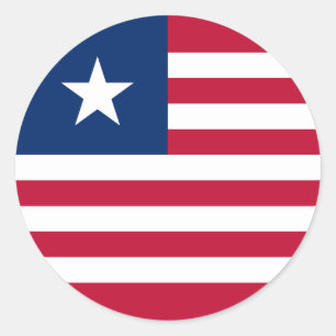 Liberia Flag Classic Round Sticker