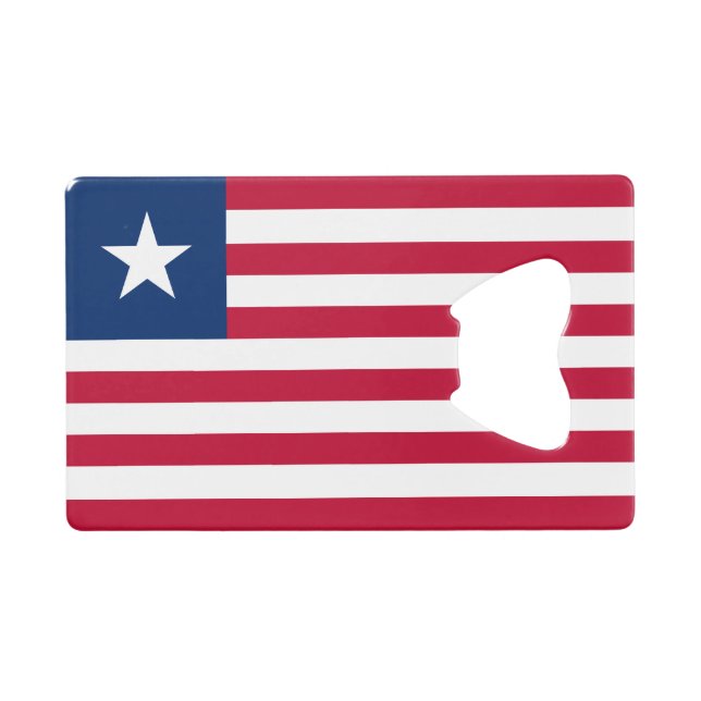 Liberia Flag Credit Card Bottle Opener (Front (Horizontal))