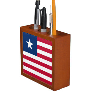 Liberia Flag Desk Organizer