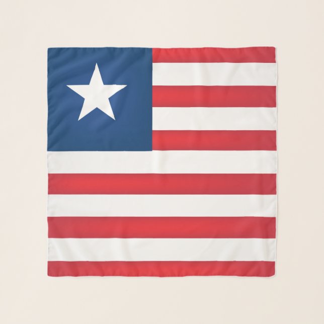 Liberia Flag Fashion Scarf (Front)