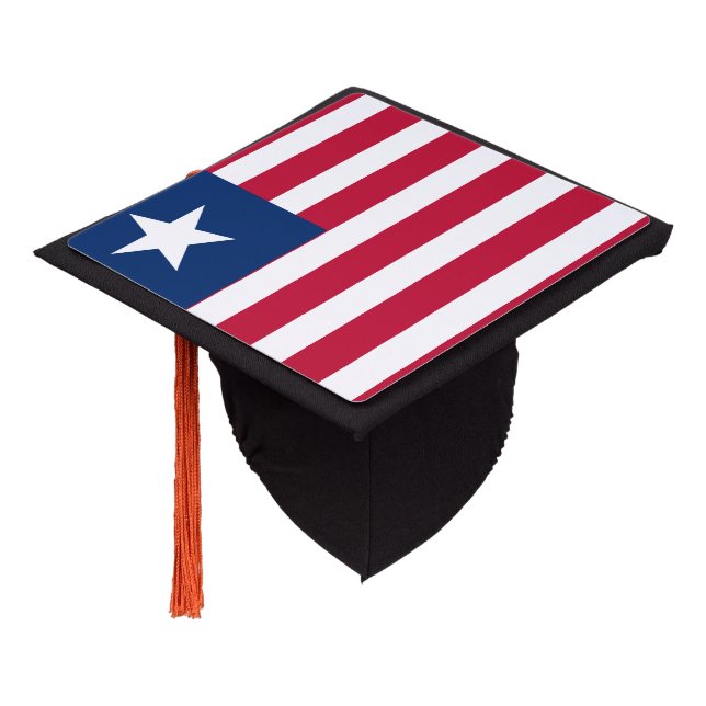 Liberia Flag Graduation Cap Topper (Angled)
