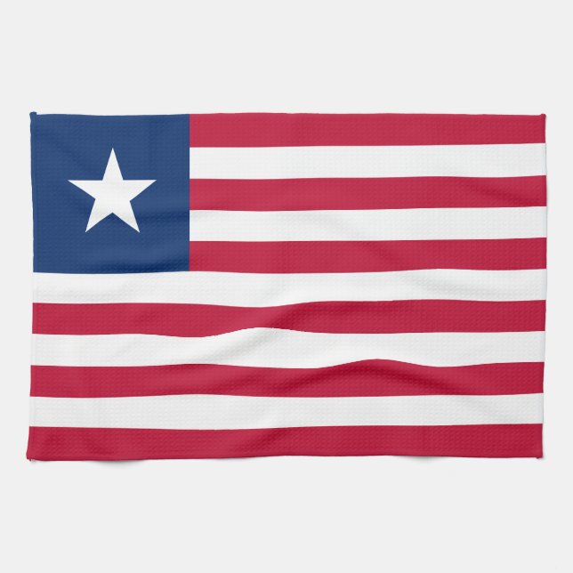 Liberia Flag Kitchen Towel (Horizontal)