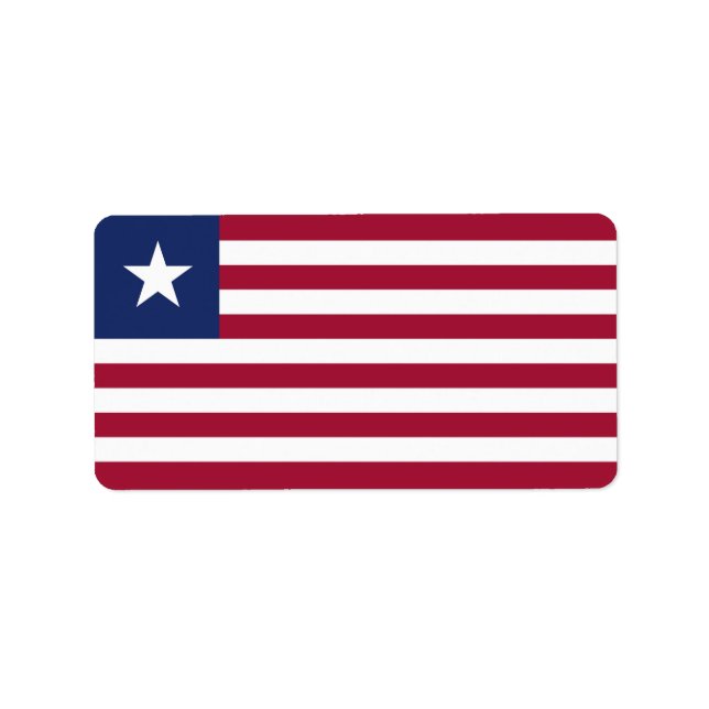 Liberia flag label (Front)