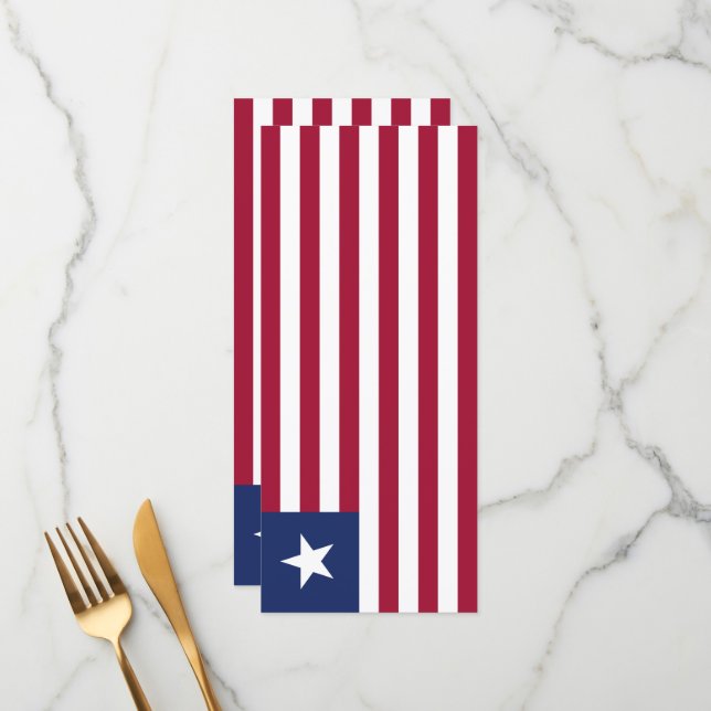 Liberia flag menu (Front/Back In Situ)