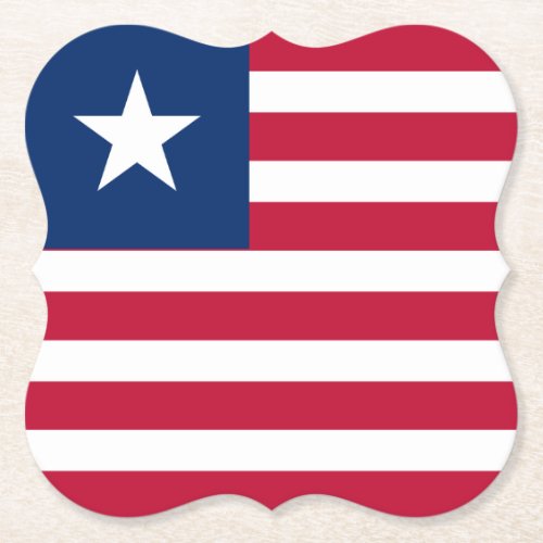 Liberia Flag Paper Coaster