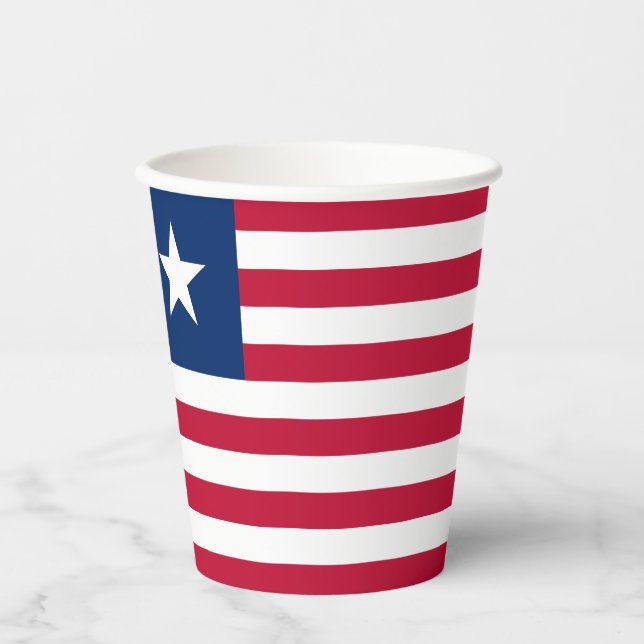 Liberia Flag Paper Cups (Front)