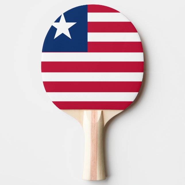 Liberia Flag Ping Pong Paddle (Front)