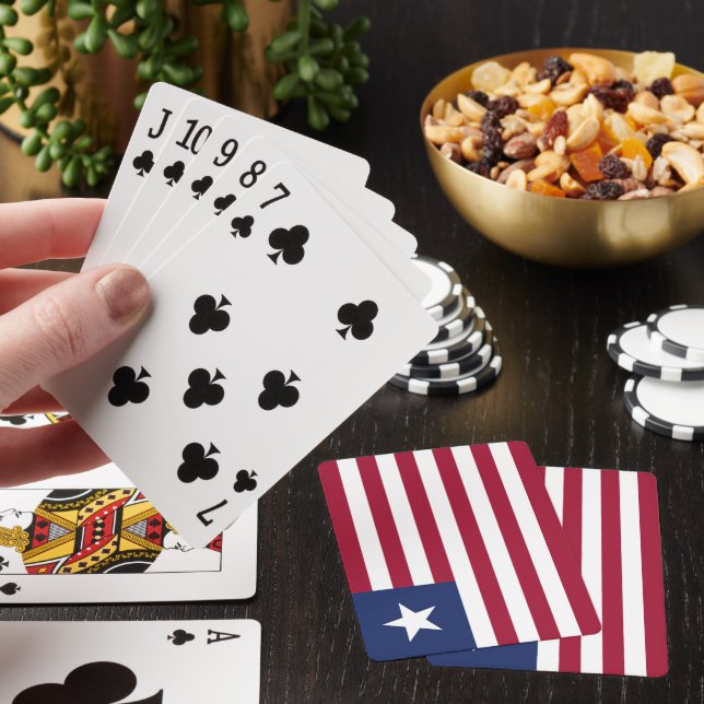 Liberia flag poker cards (In Situ)