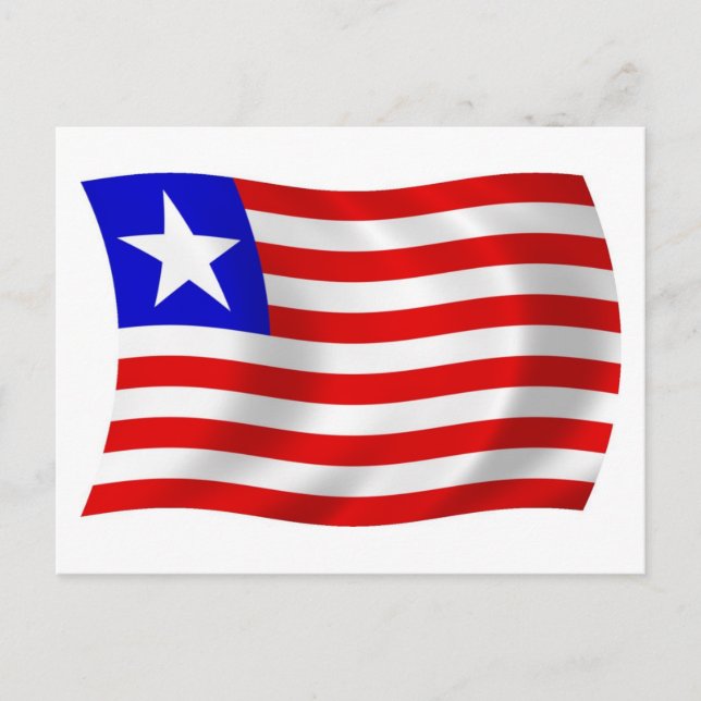 Liberia Flag Postcard (Front)