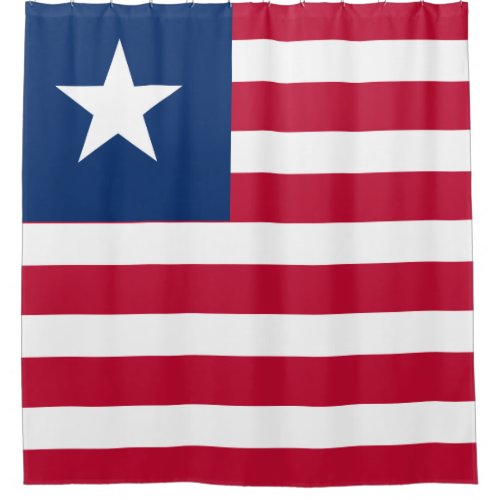 Liberia Flag Shower Curtain