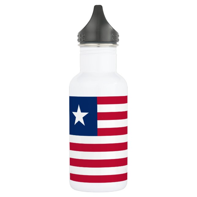 Liberia Flag Stainless Steel Water Bottle (Left)