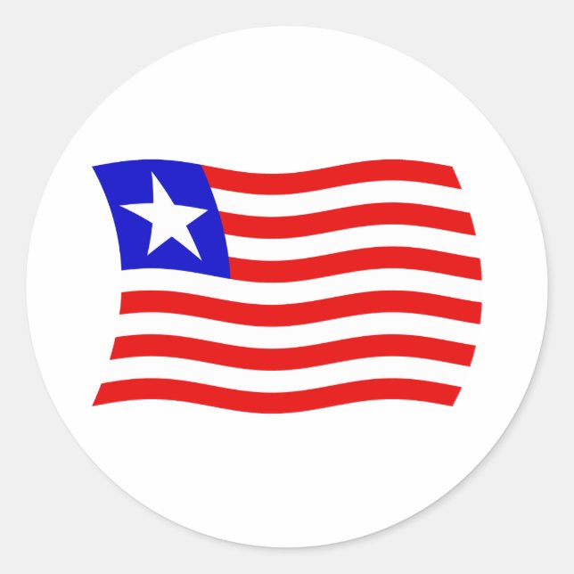 Liberia Flag Sticker (Front)
