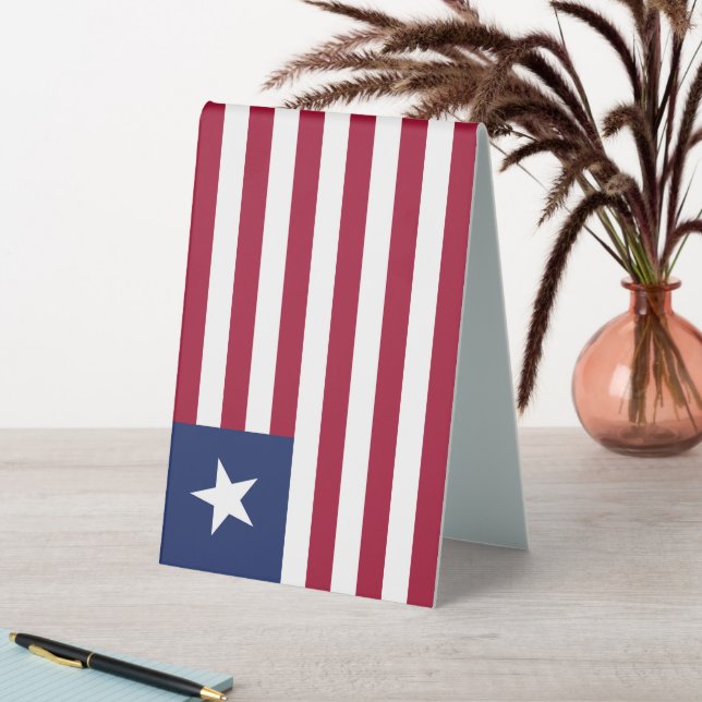 Liberia flag table tent (In SItu (Table))