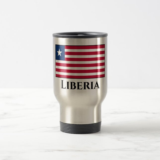 Liberia Flag Travel Mug (Center)